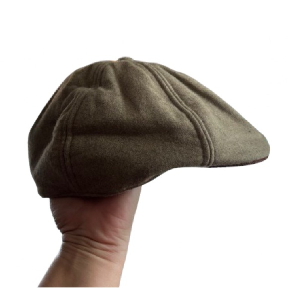 GAP beige wool blend flat Cap hat sz M/L